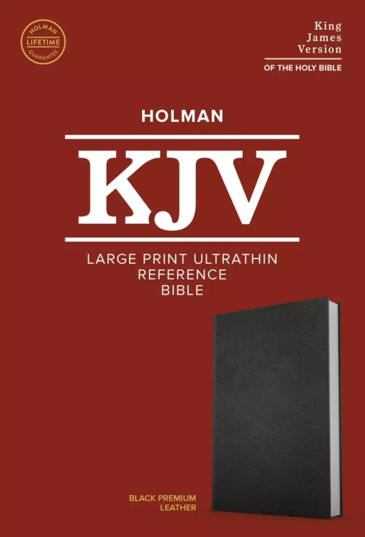 KJV Large Print Thinline Bible, Holman Handcrafted Collection, Brown Premium Goatskin