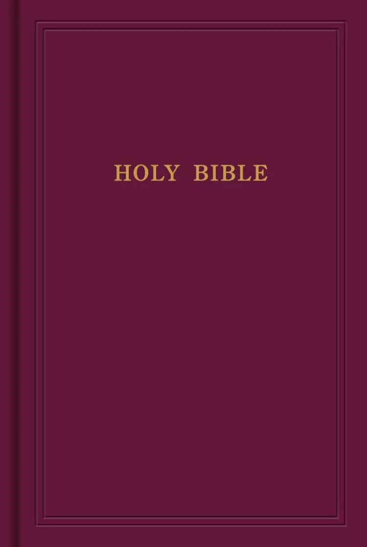KJV Pew Bible, Burgundy, Hardback, Red Letter, Topical Page Headings
