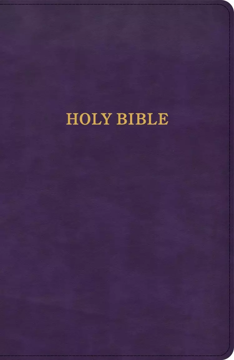 KJV Thinline Bible, Purple LeatherTouch