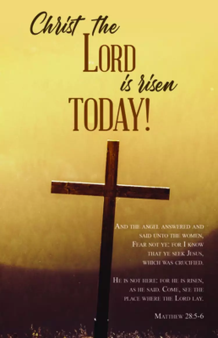 Christ the Lord Is Risen Bulletin (Pkg 100) Easter