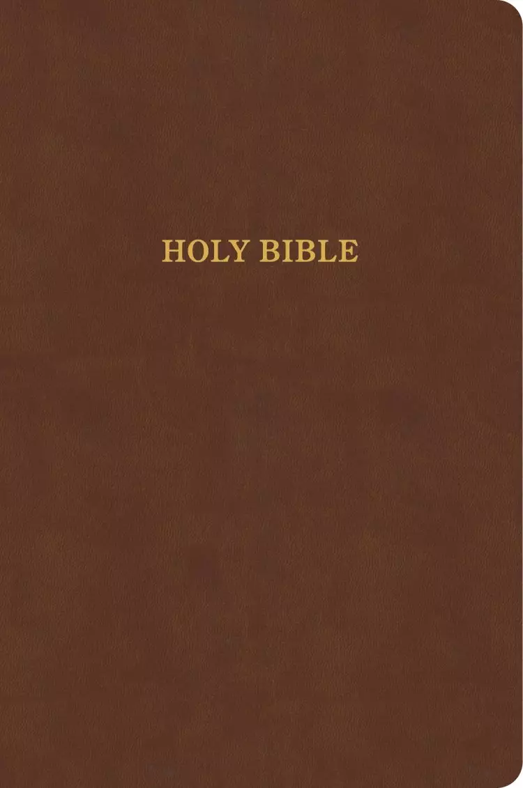 KJV Large Print Thinline Bible, Value Edition, Brown LeatherTouch