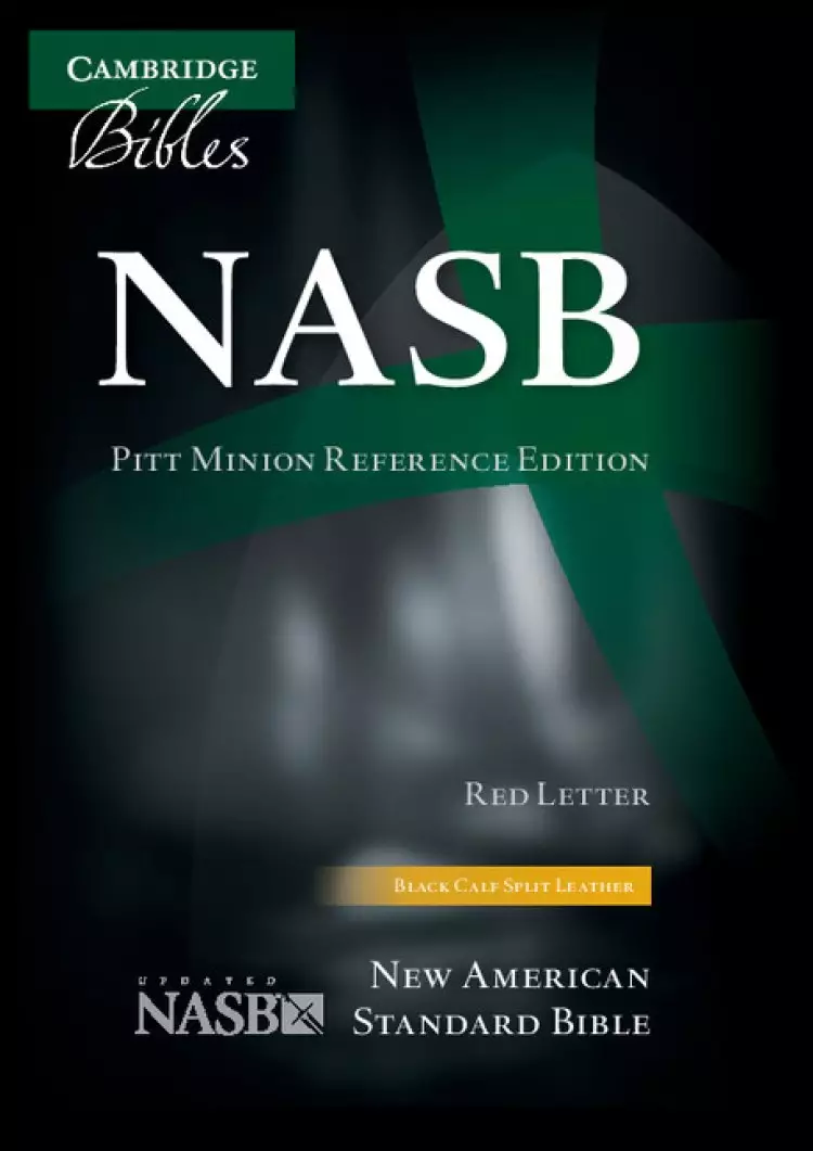 NASB Pitt Minion Reference Bible, Black Calfsplit Leather, Red Letter Text