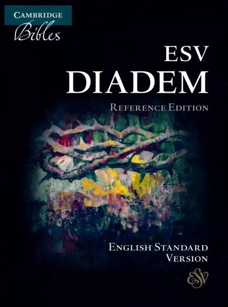 ESV Diadem Reference Edition Black Calfskin Leather, Red-letter Text