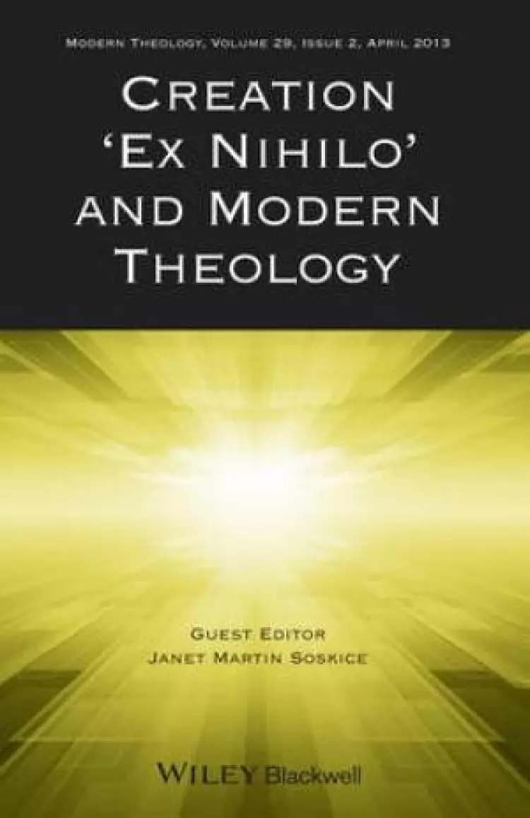 Creation 'Ex Nihilo' and Modern Theology
