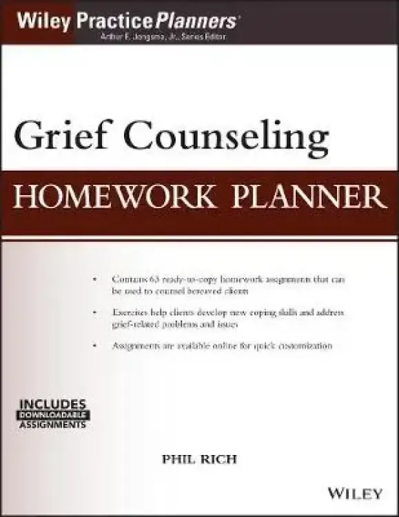 Grief Counseling Homework Planner, (with Download)