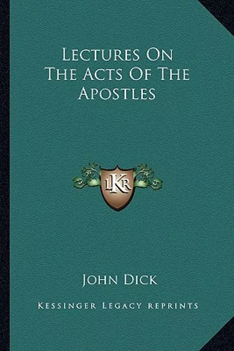 Lectures On The Acts Of The Apostles