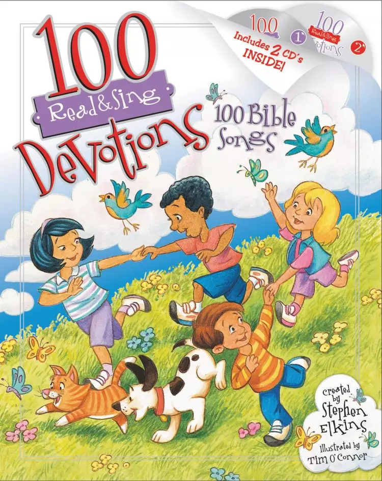 100 Devotions 100 Bible Songs CDs with book