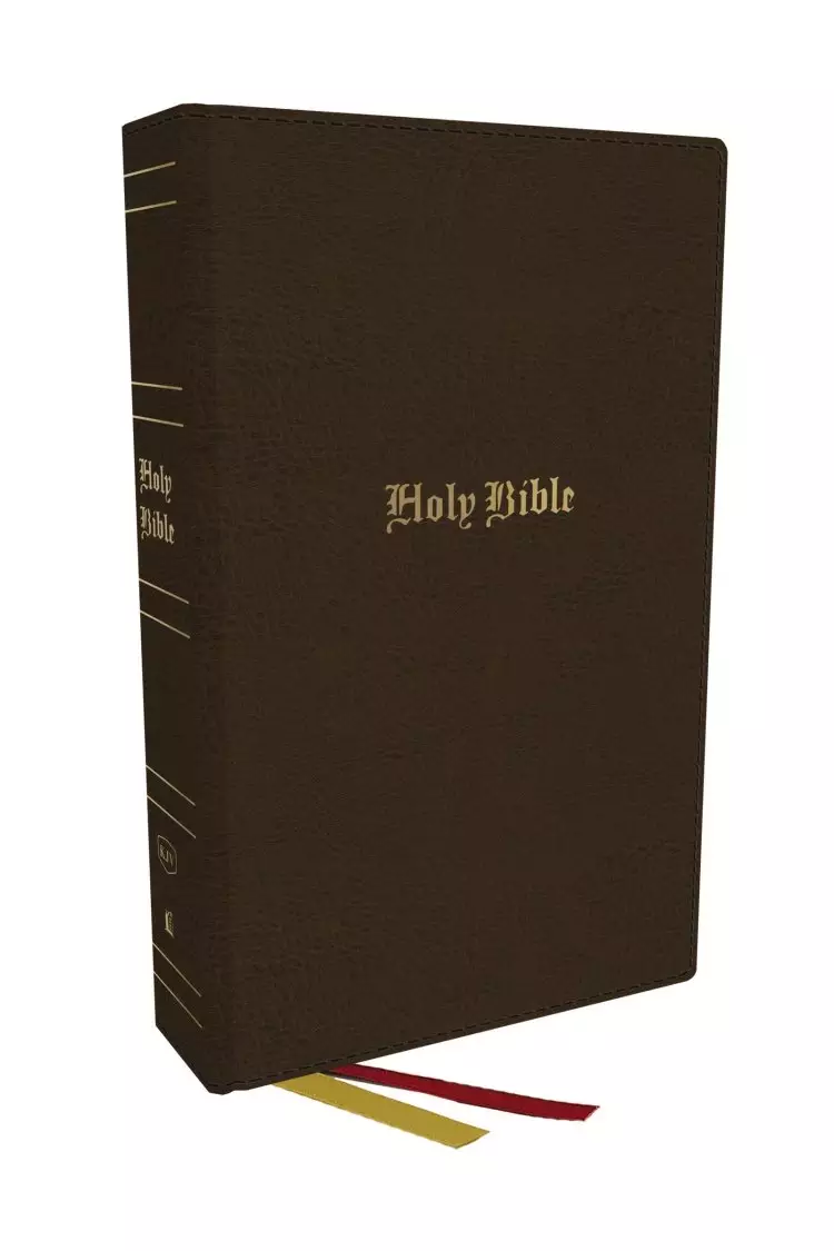 KJV Holy Bible: Super Giant Print with 43,000 Cross References, Brown Bonded Leather, Red Letter, Comfort Print: King James Version