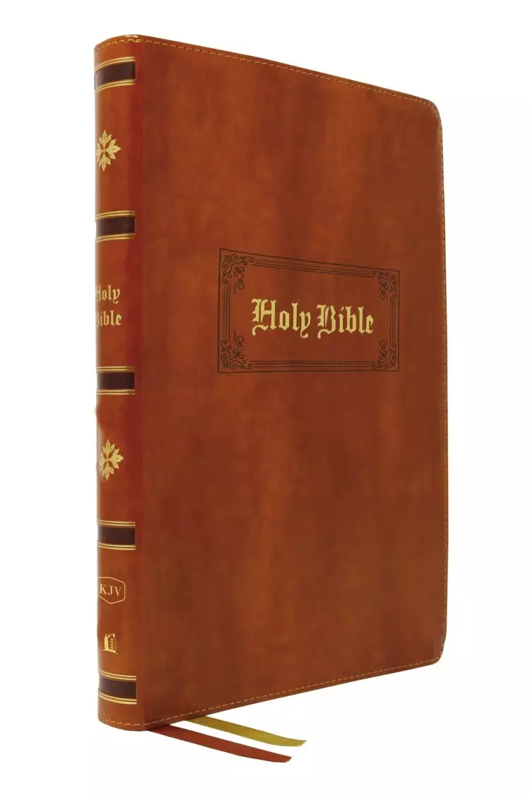 KJV Holy Bible: Giant Print Thinline Bible, Tan Leathersoft, Red Letter, Comfort Print (Thumb Indexed): King James Version (Vintage Series)