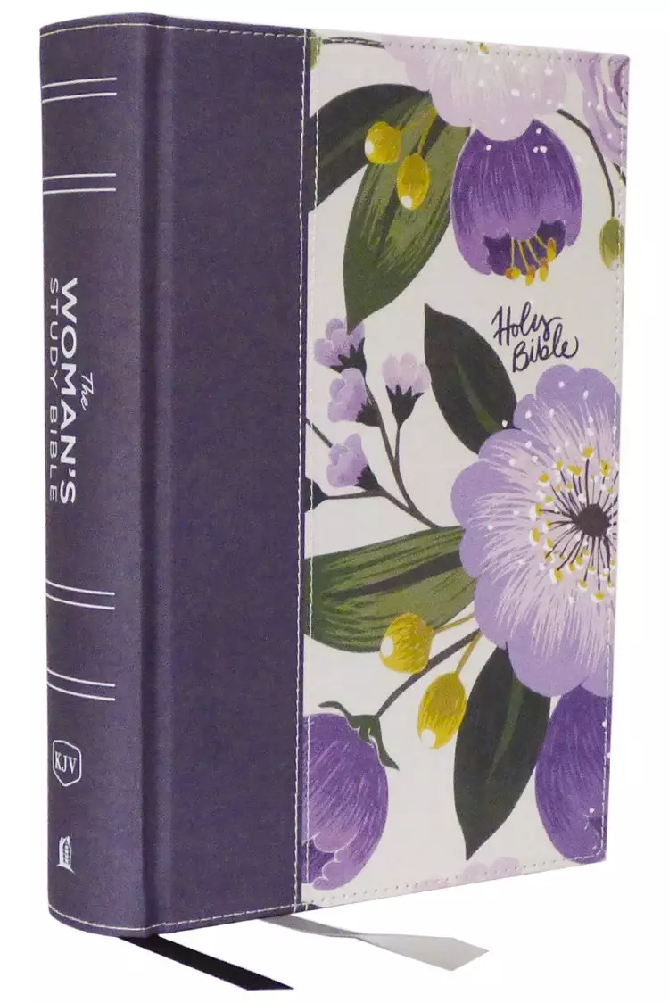 KJV, The Woman's Study Bible, Purple Floral Cloth over Board, Red Letter, Full-Color Edition, Comfort Print
