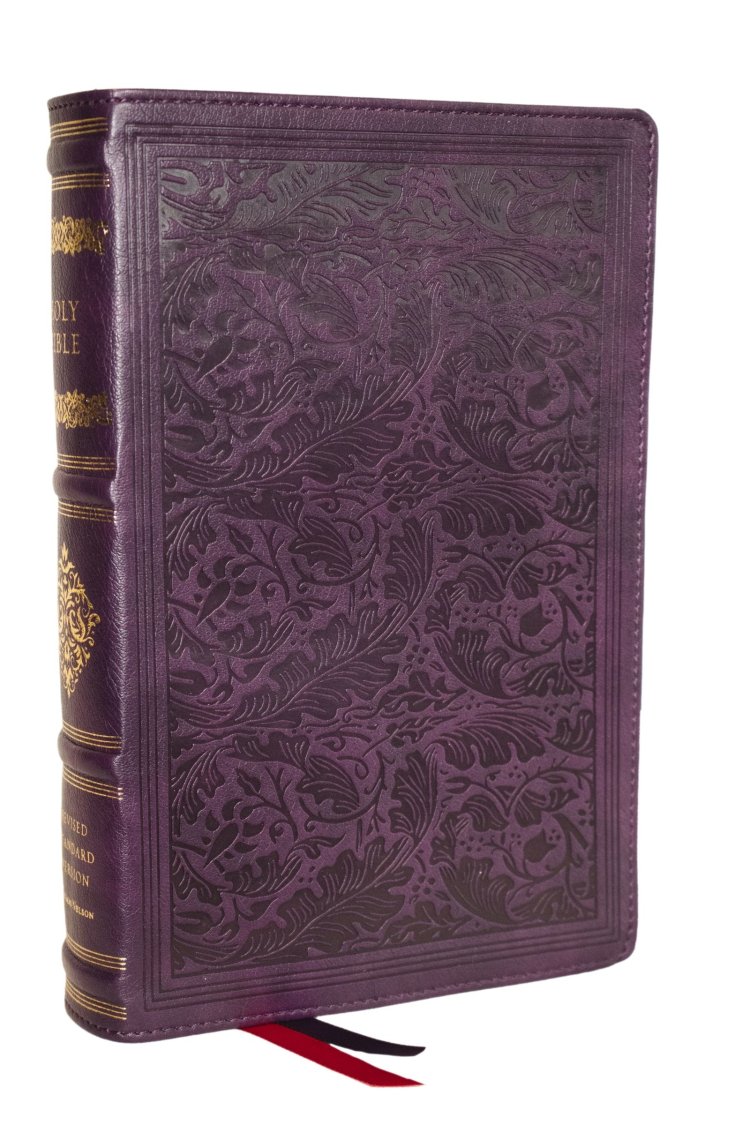 RSV Personal Size Bible with Cross References, Purple Leathersoft, (Sovereign Collection)