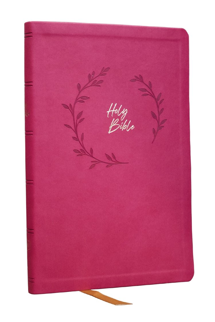 NKJV Holy Bible, Value Ultra Thinline, Pink Leathersoft, Red Letter, Comfort Print
