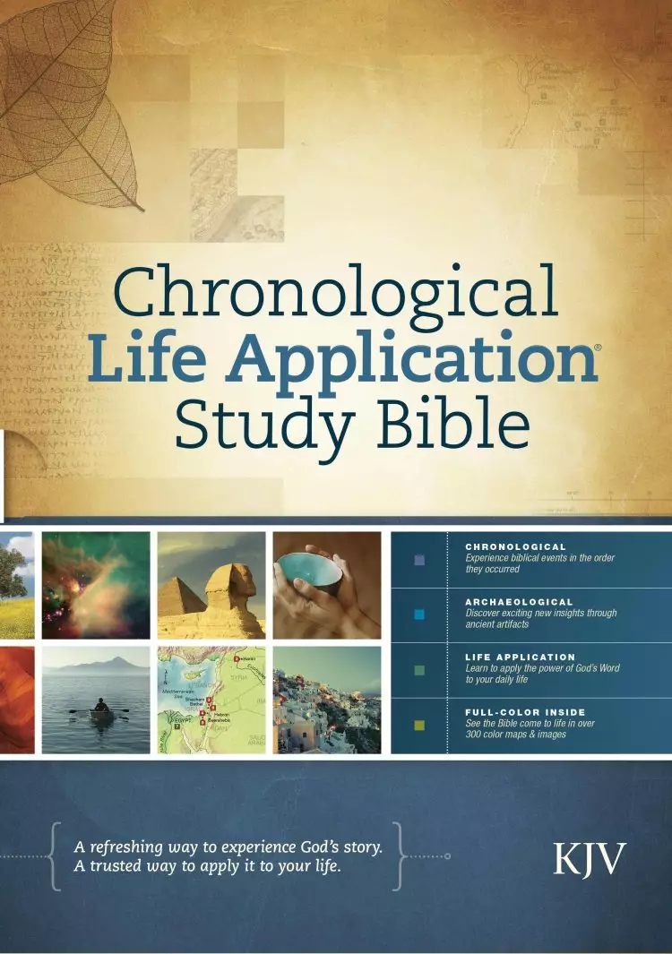 KJV Chronological Life Application Study Bible (Hardcover), Introductions, Timeline, Full Colour Maps, Concordance,