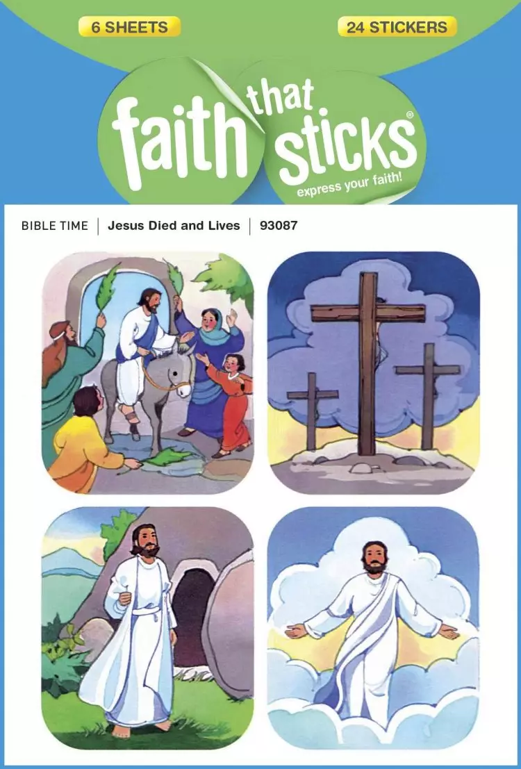 Jesus Died and Lives Stickers