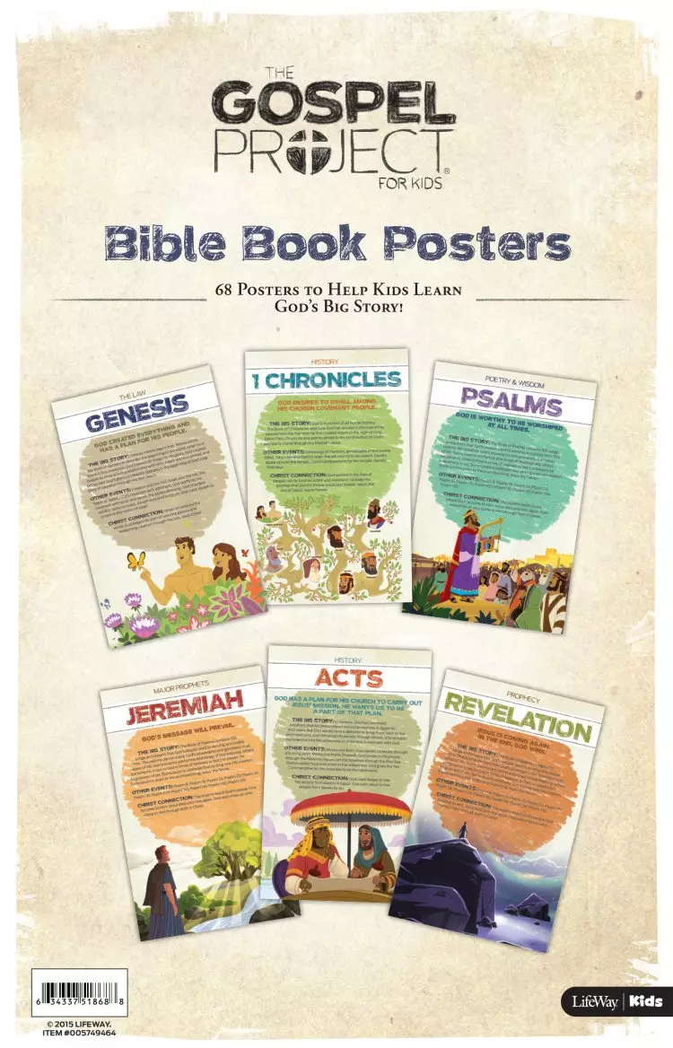 Gospel Project for Kids: Books of the Bible Posters