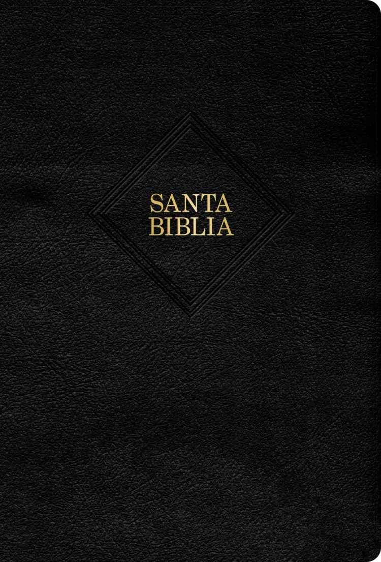 RVR 1960 Biblia letra grande tamaño manual, negro, piel fabricada con índice (edición 2023)