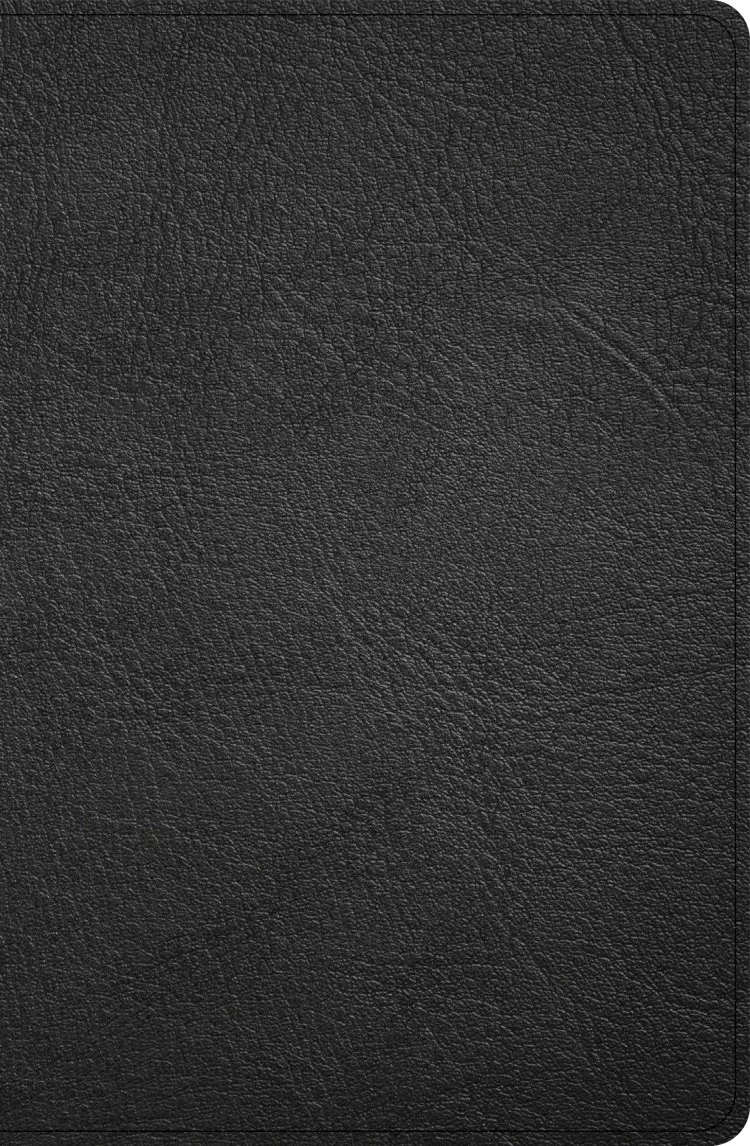 CSB Personal Size Giant Print Bible, Black Genuine Leather