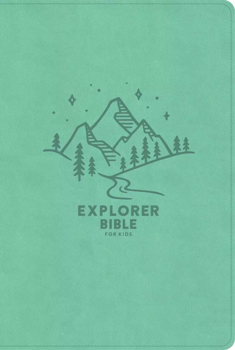 CSB Explorer Bible for Kids, Light Teal Mountains LeatherTouch