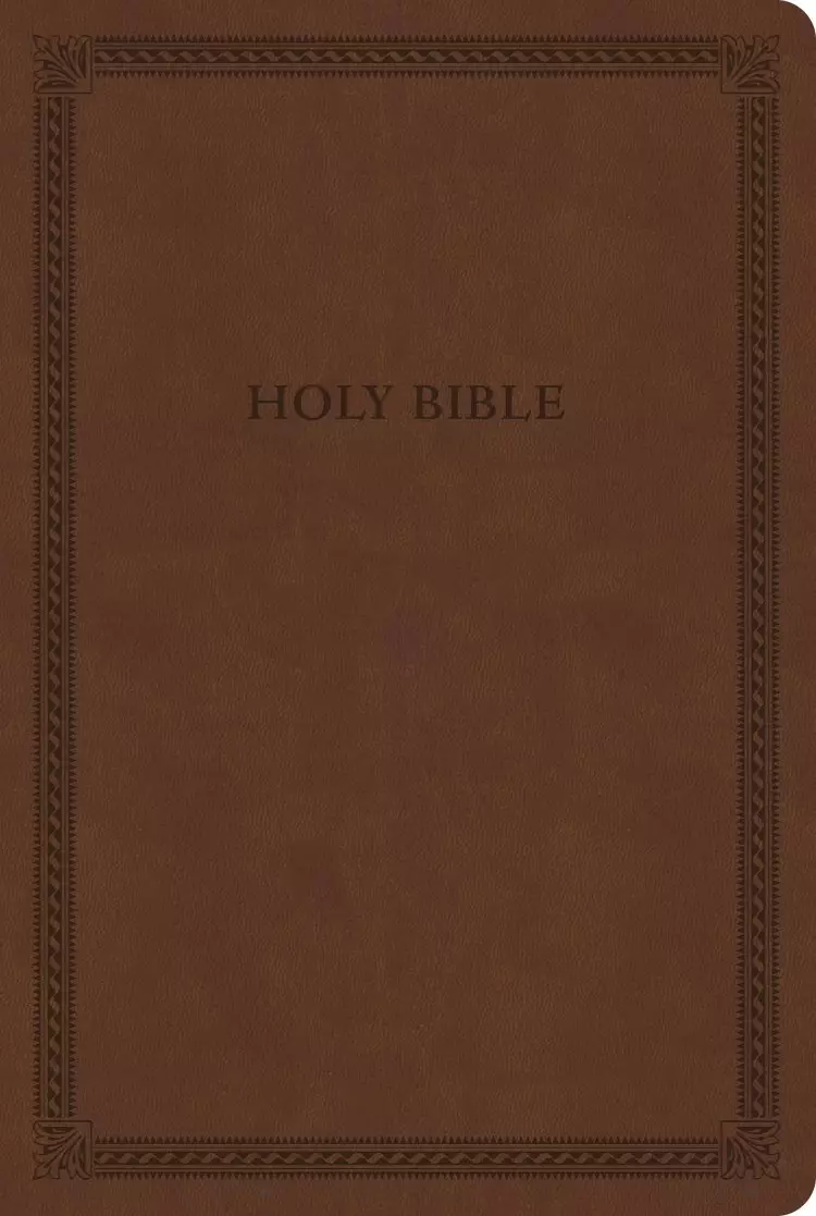 CSB Large Print Thinline Bible, Value Edition, Brown LeatherTouch