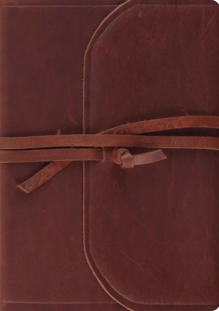 ESV Journaling Bible, Interleaved Edition (Natural Leather, Brown, Flap with Strap)