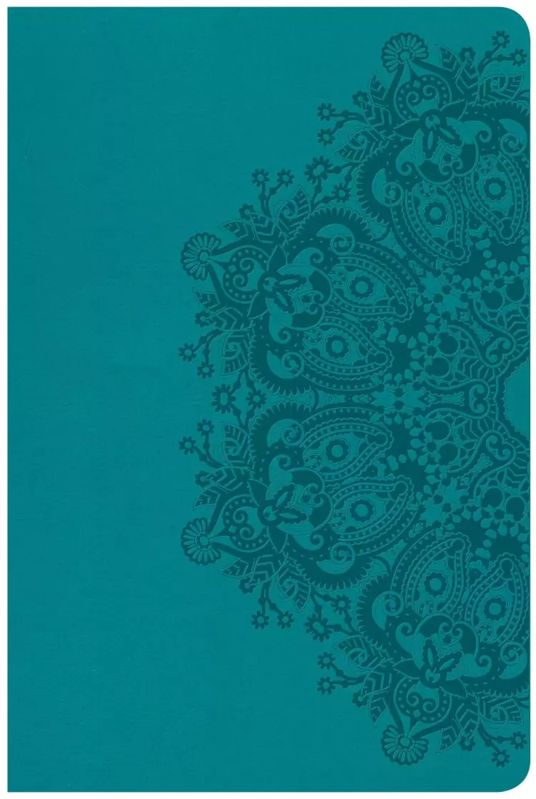CSB Large Print Personal Size Reference Bible, Teal Leathert