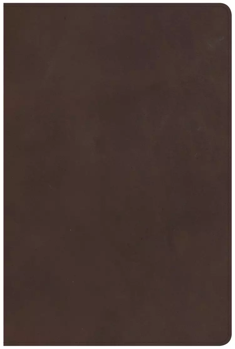 CSB Giant Print Reference Bible, Brown Genuine Leather, Inde