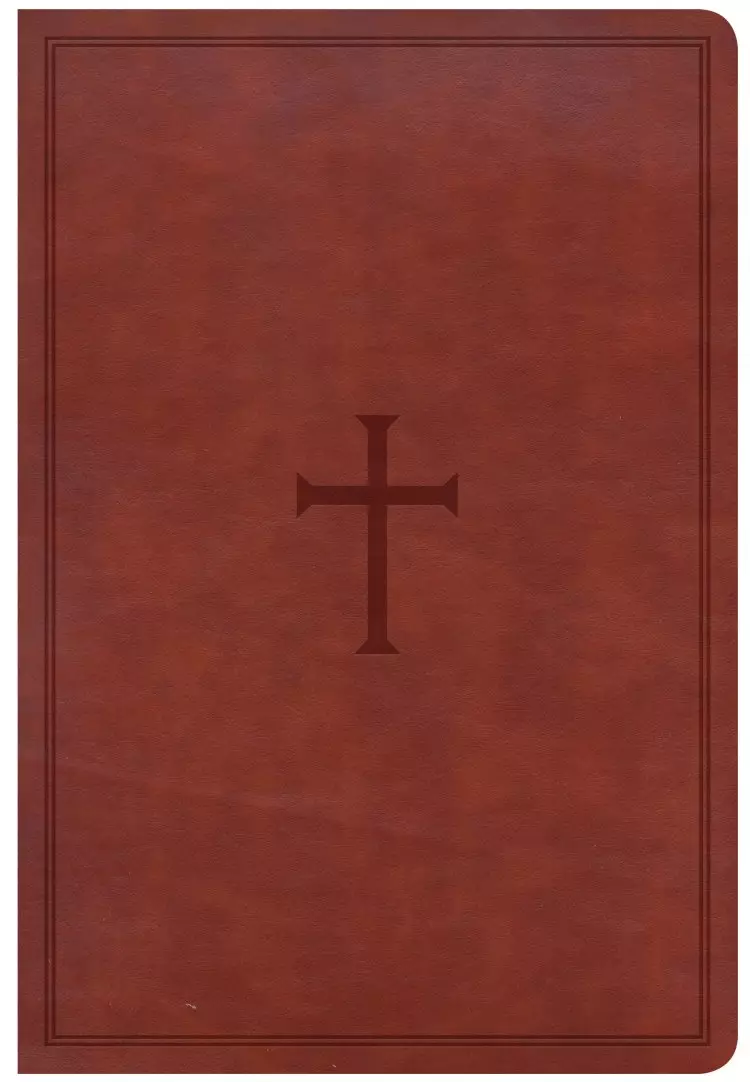CSB Giant Print Reference Bible, Brown Leathertouch