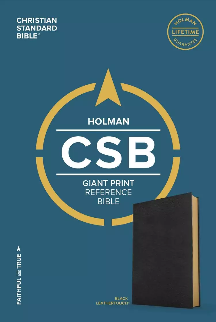 CSB Giant Print Reference Bible, Black Leathertouch