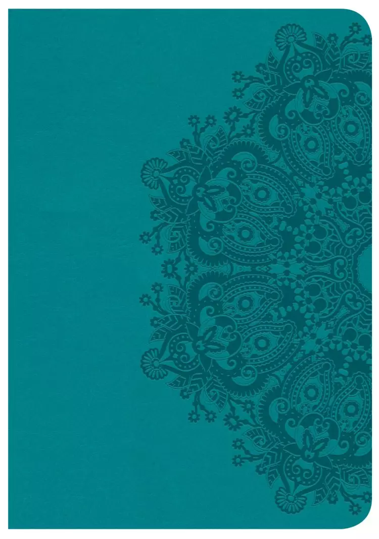 CSB Large Print Compact Reference Bible, Teal Leathertouch
