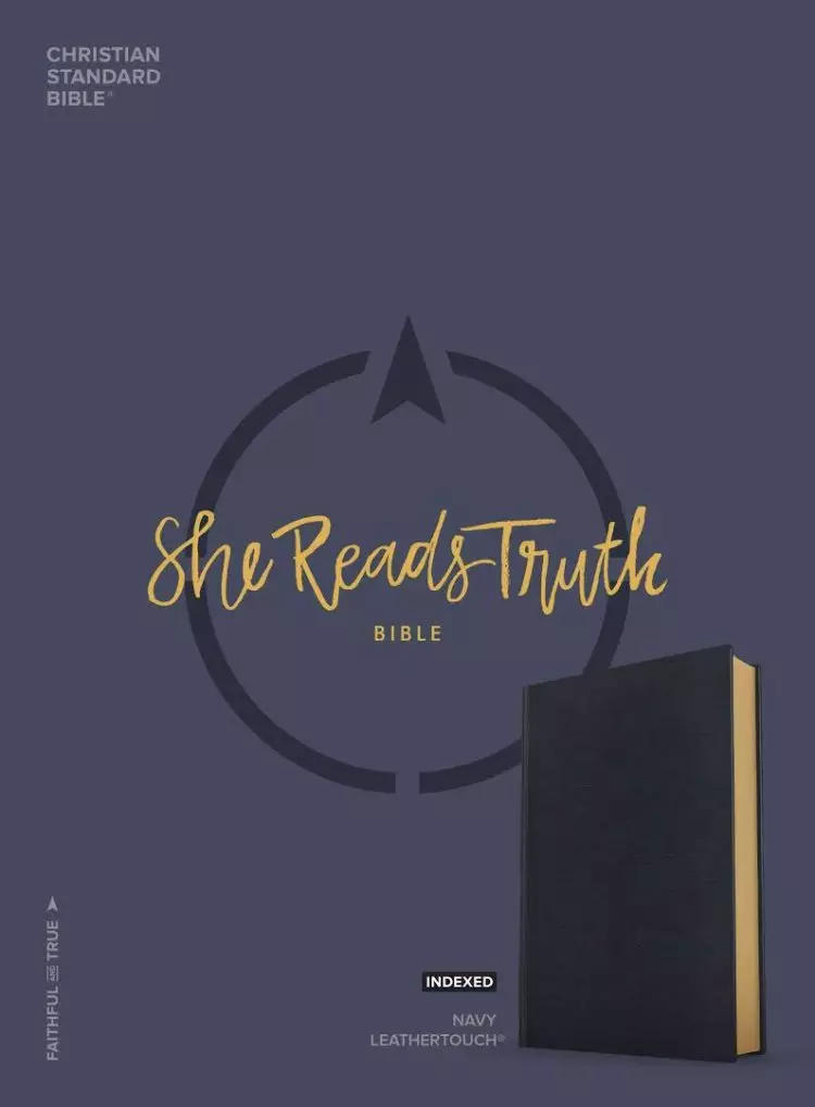 CSB She Reads Truth Bible, Navy Leathertouch, Indexed