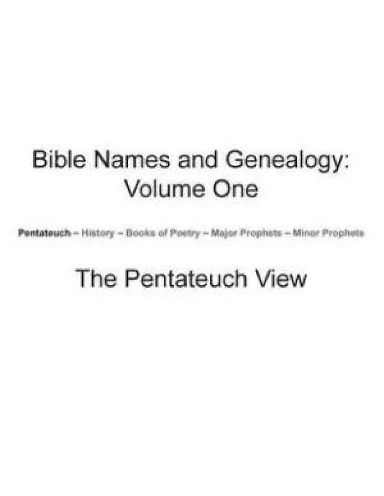 Bible Names and Genealogy