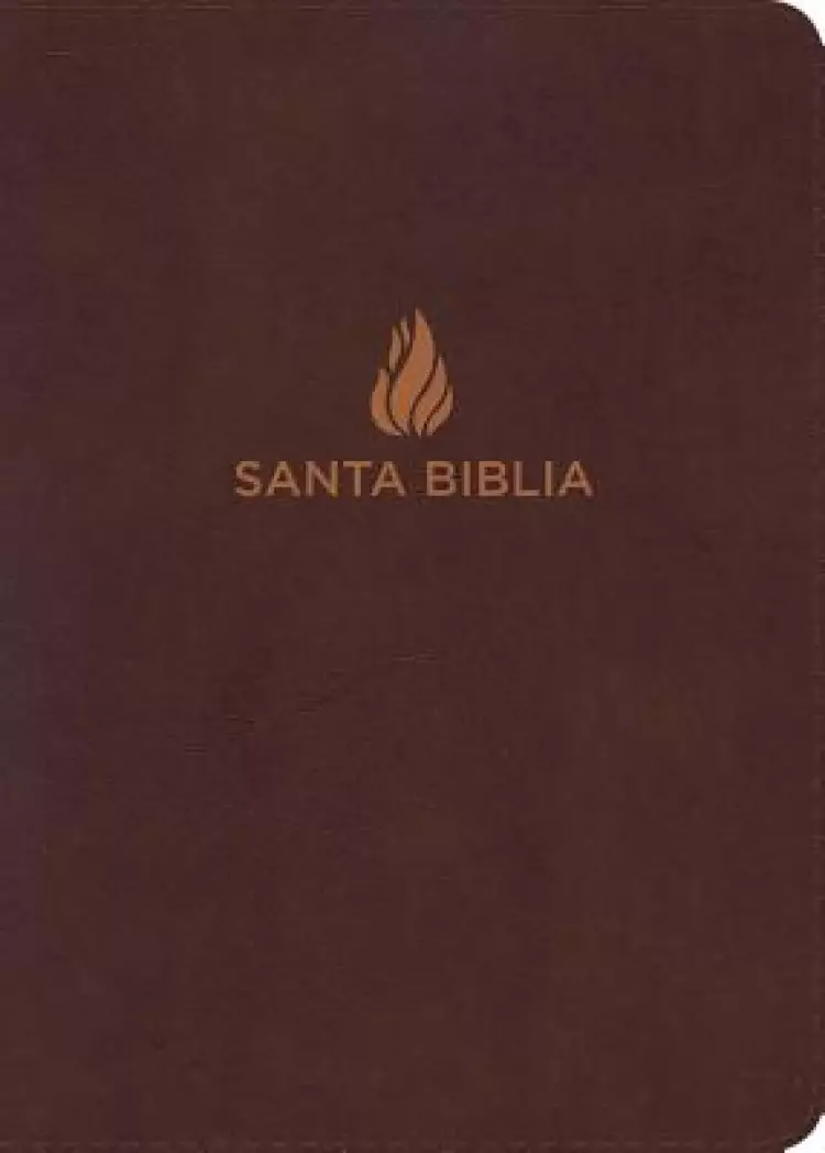 NVI Biblia Compacta Letra Grande, marrón piel fabricada con
