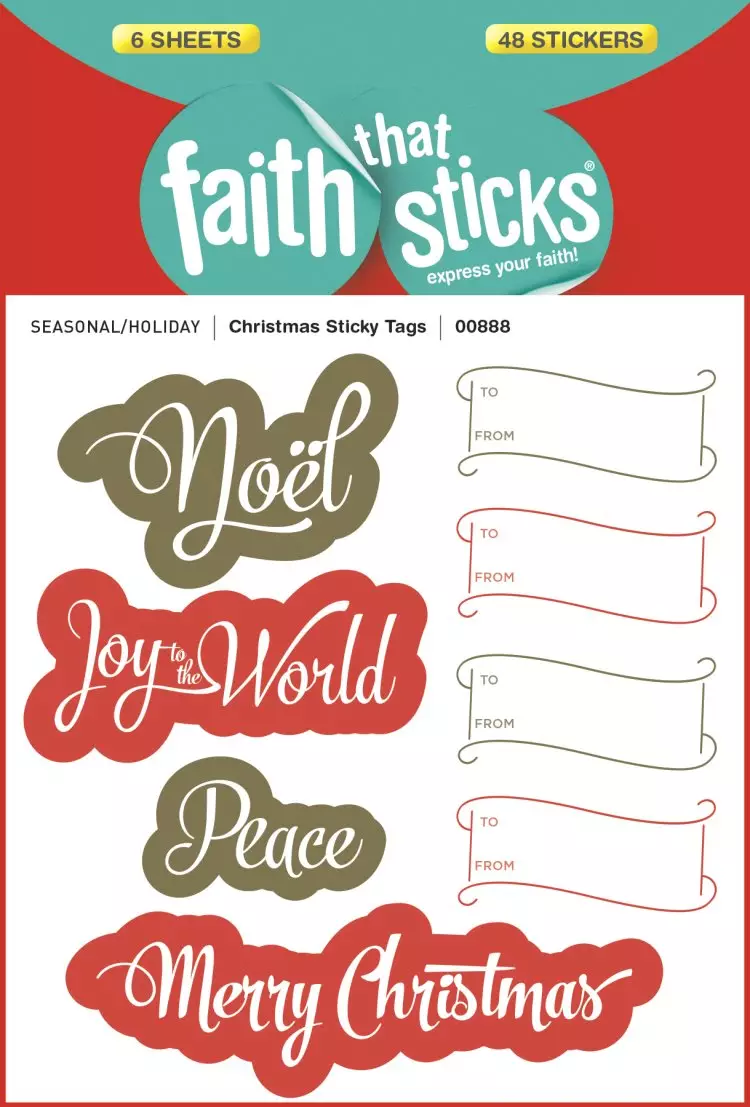 Christmas Sticky Tags - Faith That Sticks Stickers