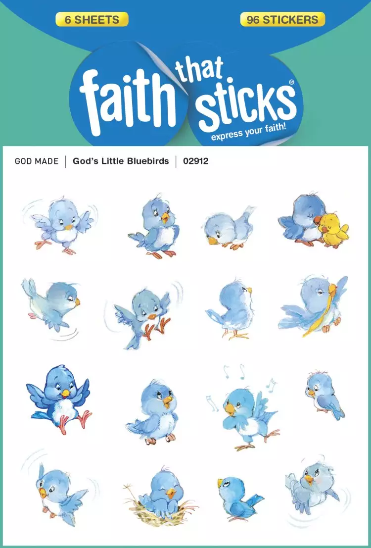 God's Little Bluebirds - Faith That Sticks Stickers