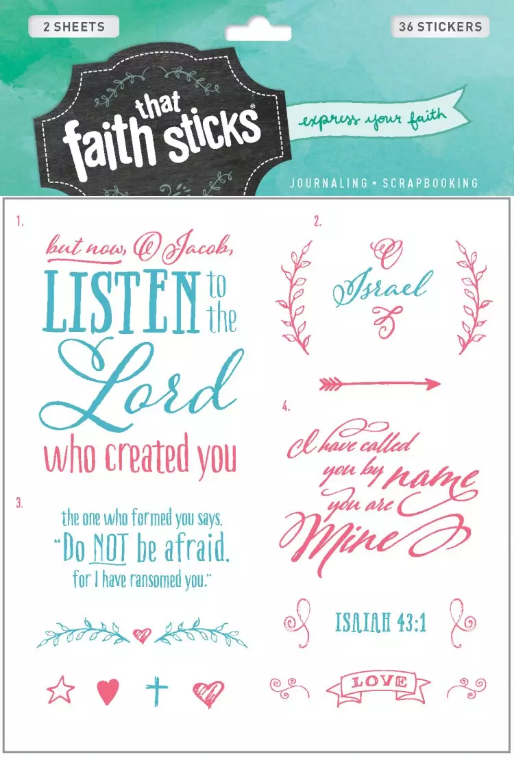 Isaiah 43:1 - Faith That Sticks Stickers