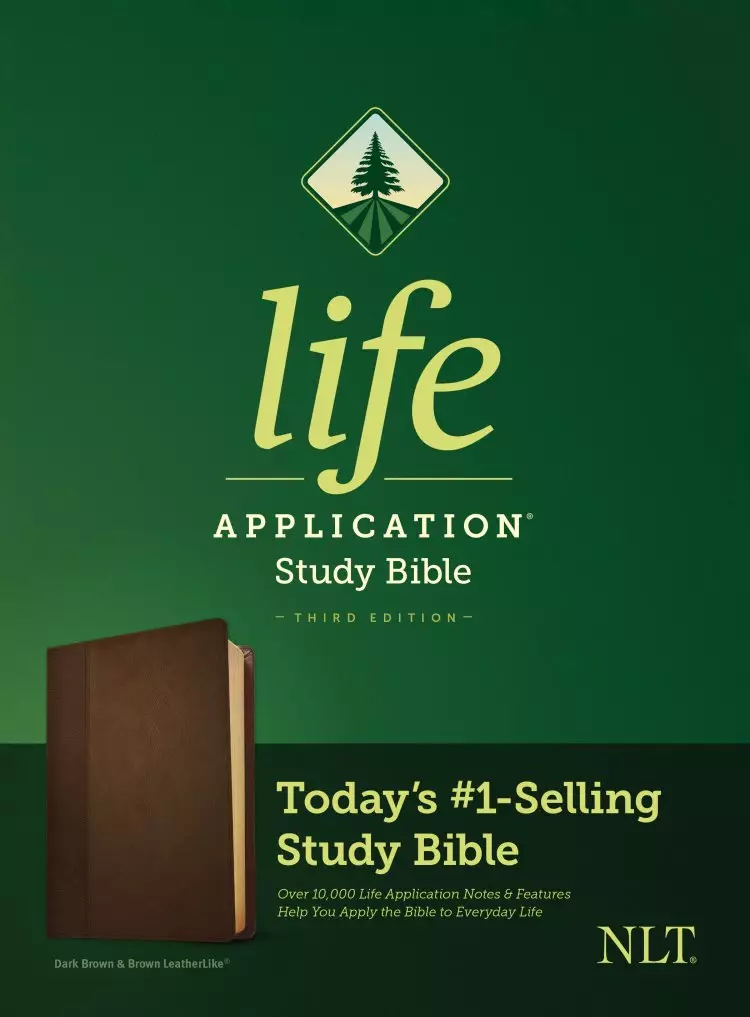 NLT Life Application Study Bible, Third Edition (LeatherLike, Dark Brown/Brown)