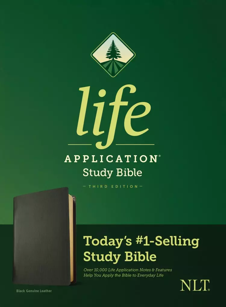 NLT Life Application Study Bible, Third Edition (Genuine Leather, Black)