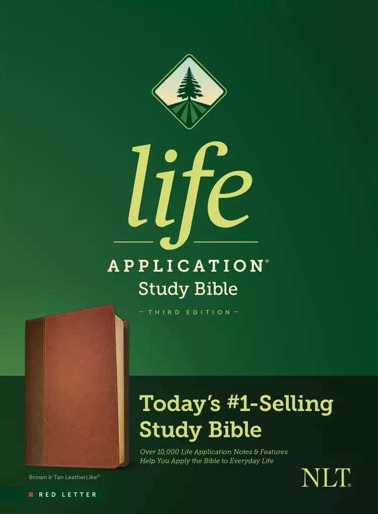 NLT Life Application Study Bible, Third Edition (LeatherLike, Brown/Mahogany, Red Letter)