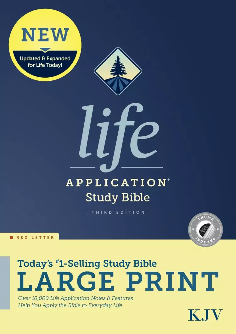 KJV Life Application Study Bible, Third Edition, Large Print (Hardcover, Indexed, Red Letter)