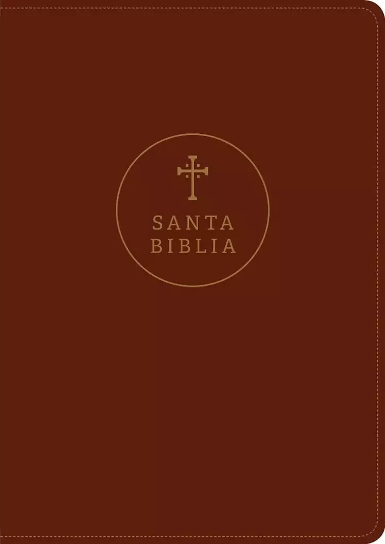 Santa Biblia RVR60, Edición de referencia ultrafina, letra grande (SentiPiel, Café rojizo, Letra Roja)