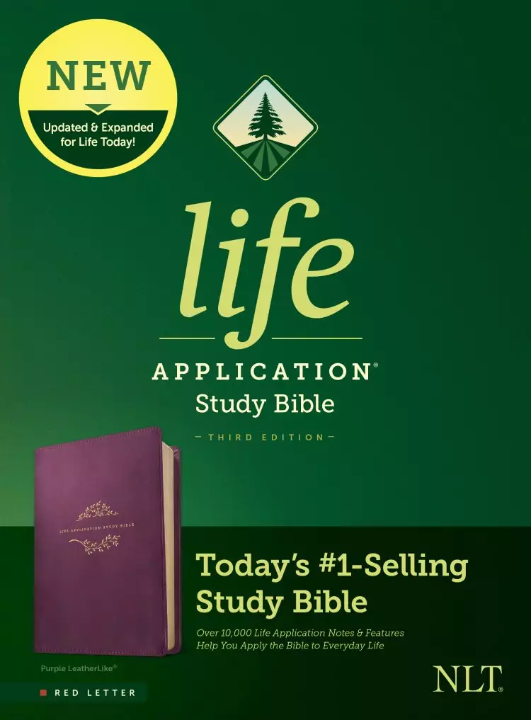 NLT Life Application Study Bible, Third Edition (LeatherLike, Purple, Red Letter)