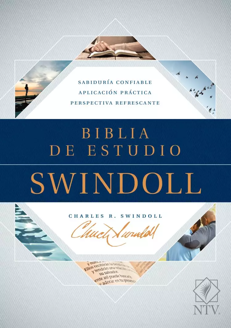 Biblia de estudio Swindoll NTV (Tapa dura, Azul, Índice)