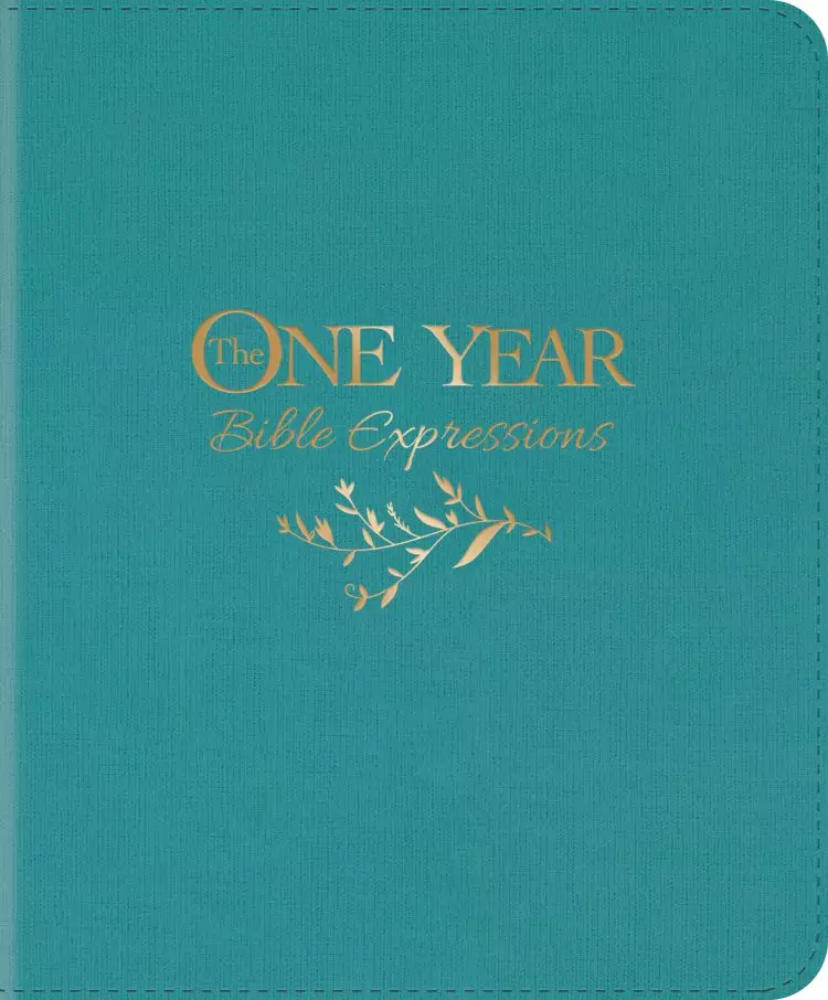 One Year Bible Expressions NLT (LeatherLike, Tidewater Teal)