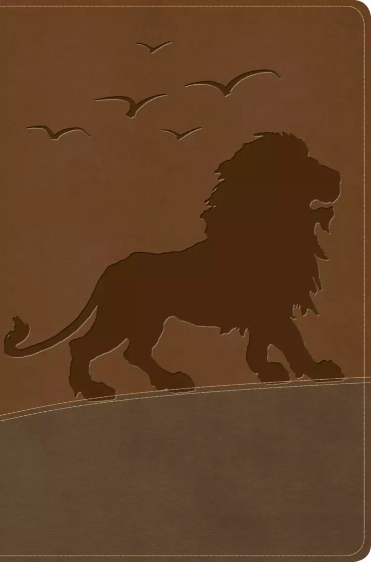 KJV One Big Story Bible, Brown Lion LeatherTouch