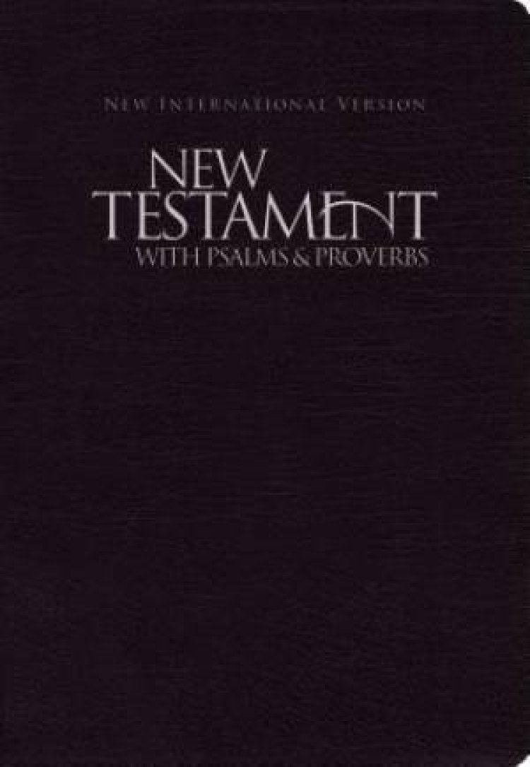 NIV, New Testament with Psalms and   Proverbs, Paperback, Black