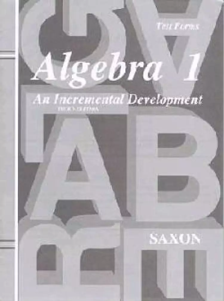 Saxon Algebra 1 Home School Test Forms Only