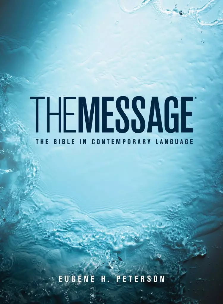 The Message Bible Numbered Edition, Bible, Blue, Hardback, Single Column Layout, Maps, Charts, Ribbon Marker