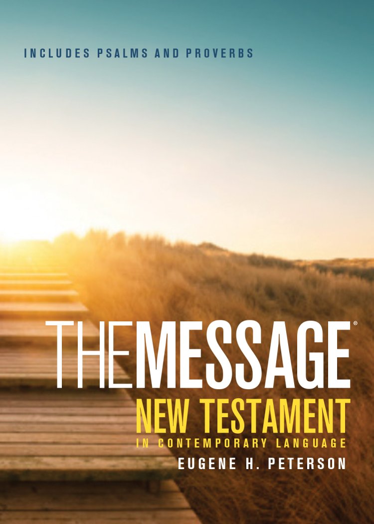 The Message Bible New Testament, Blue, Paperback, Paraphrase, Proverbs, Psalms, Contemporary Language