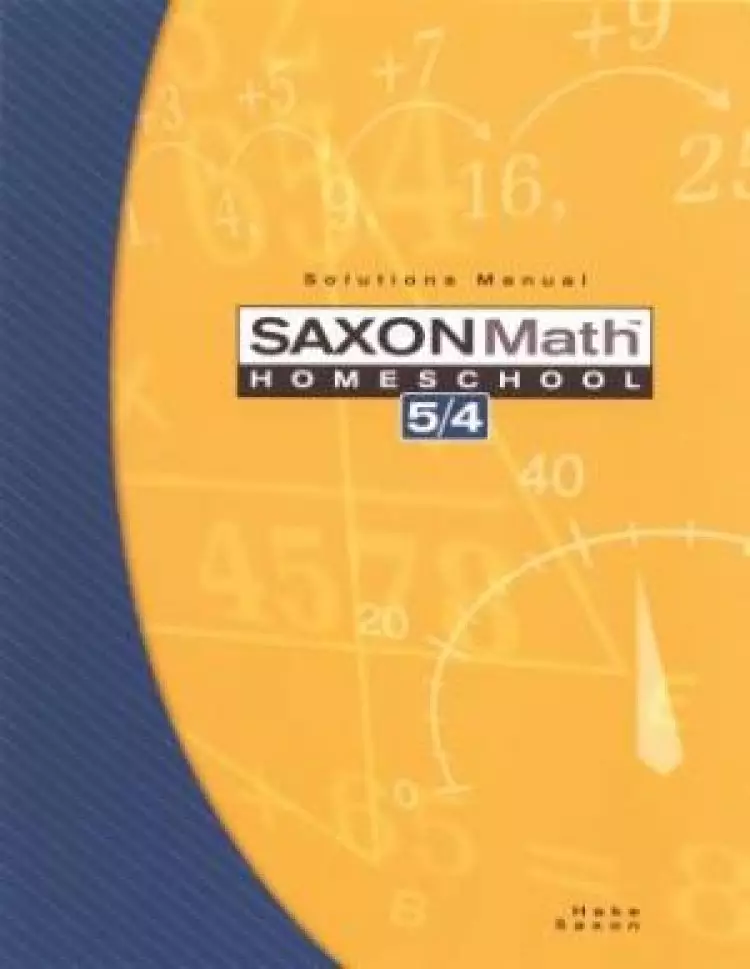 Saxon Math 54 Solutions Manual