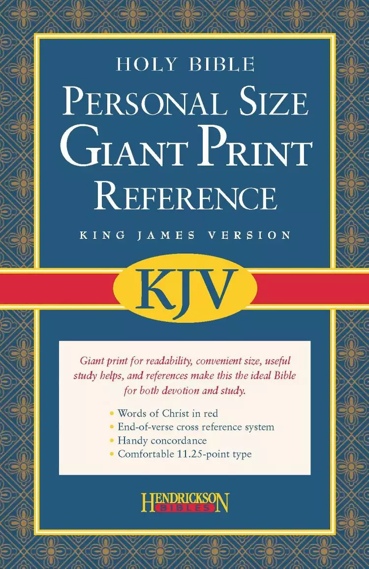 KJV Personal Size Giant Print Reference Bible: Burgundy, Bonded Leather
